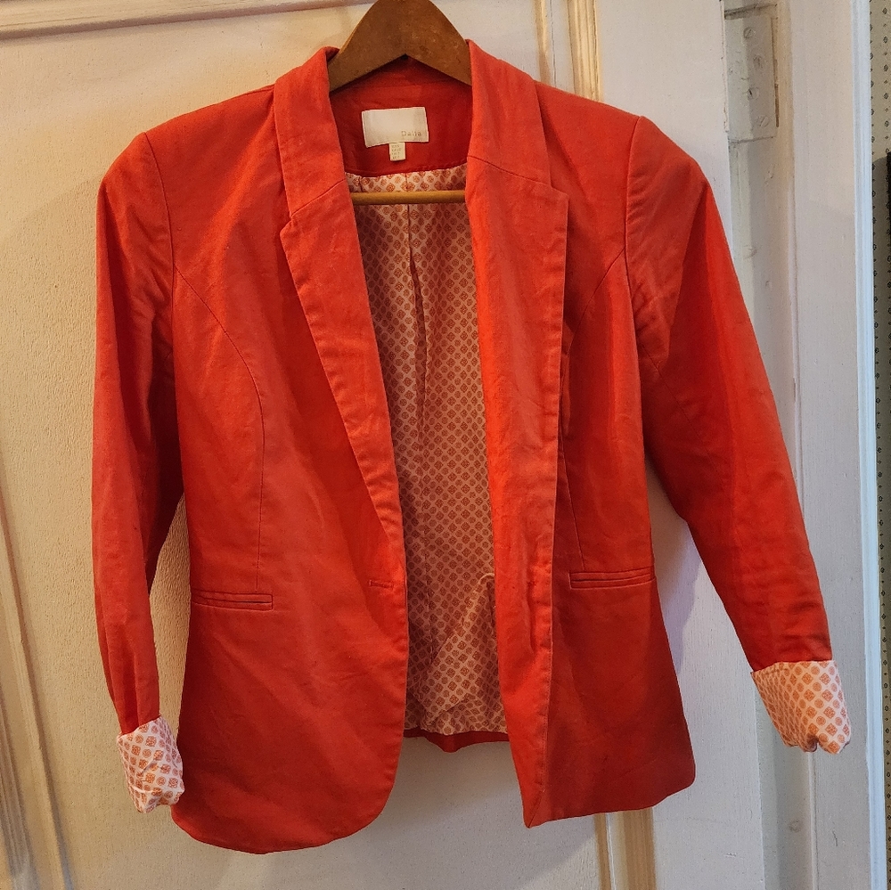 Orange Dalia blazer, size small